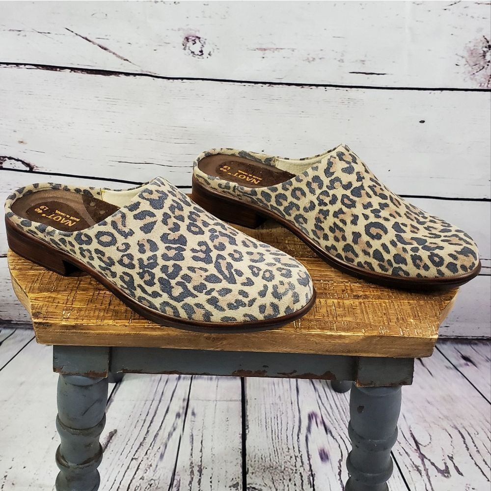 NAOT Lodos Cheetah Suede Mule Aura Collection Size EU 40/9 US Women's BRAND NEW